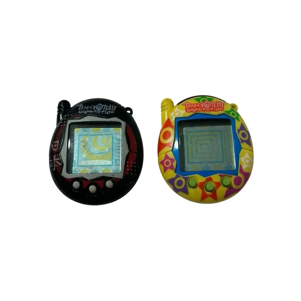 Bandai Tamagotchi Connection V3 Nihon Kanji Untested Black &Yellow 2004 Lot of 2